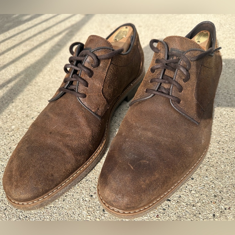 Bruno Magli distressed brown lace up bucs. Sz 10Fantastic used condition!Worn 8x